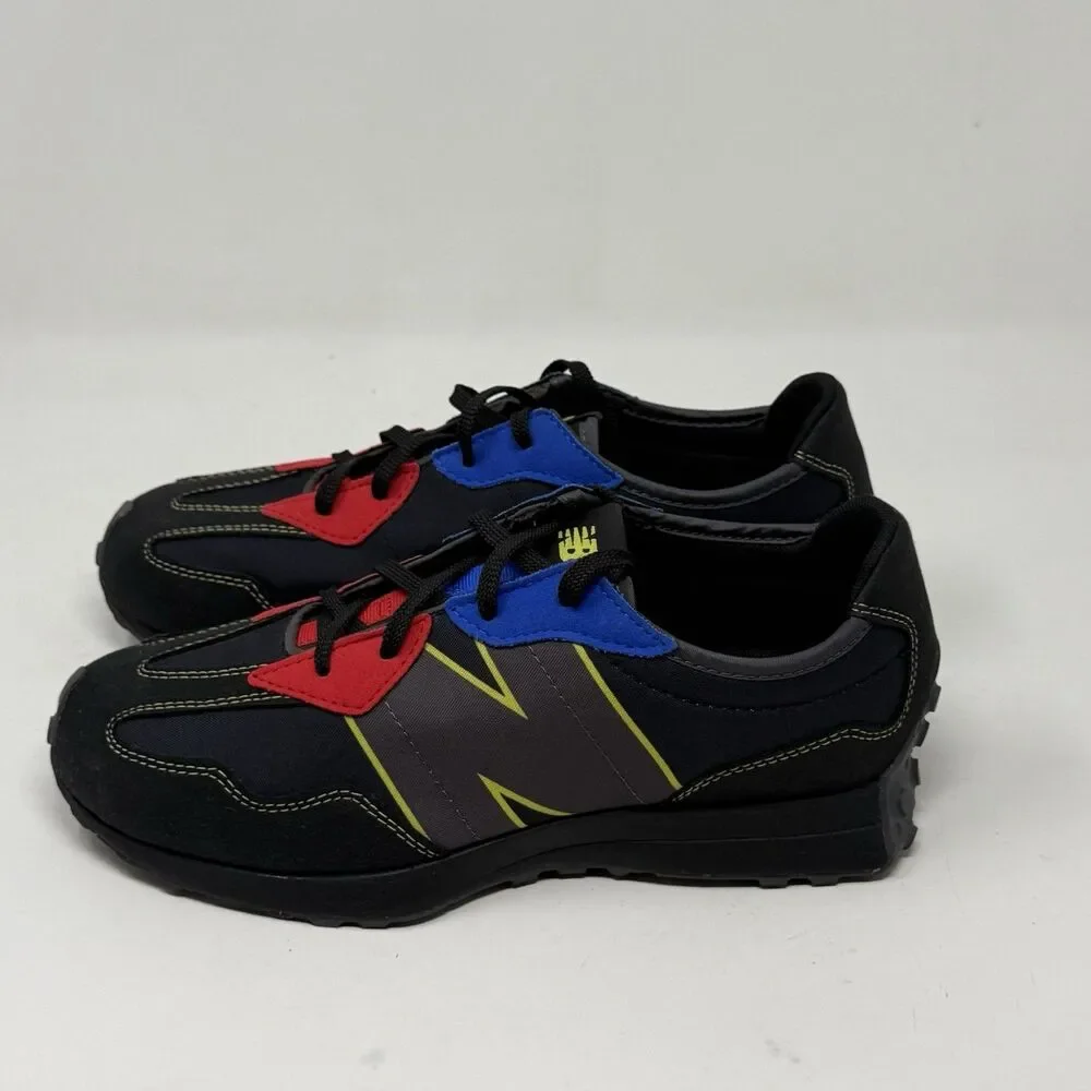 New Balance 327 Sneakers Shoes Big Kids Girls Boys Size 7 Black Red Blue School